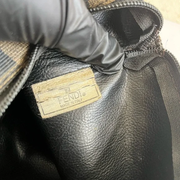 FENDI pequin stripe vintage clutch purse - Picture 2 of 9